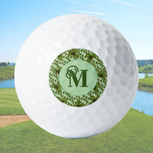 Pelotas De Golf Trébol verde estilo vintage tréboles irlandeses