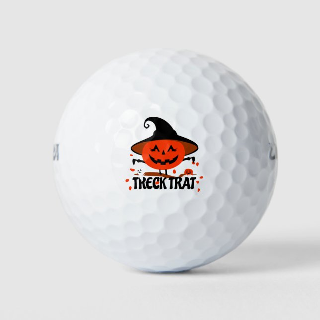 Pelotas De Golf Treck Trat Pumpkin Sonriente (Anverso)