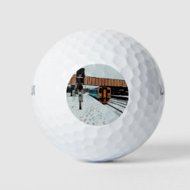 Pelotas De Golf Tren amarillo y turquesa