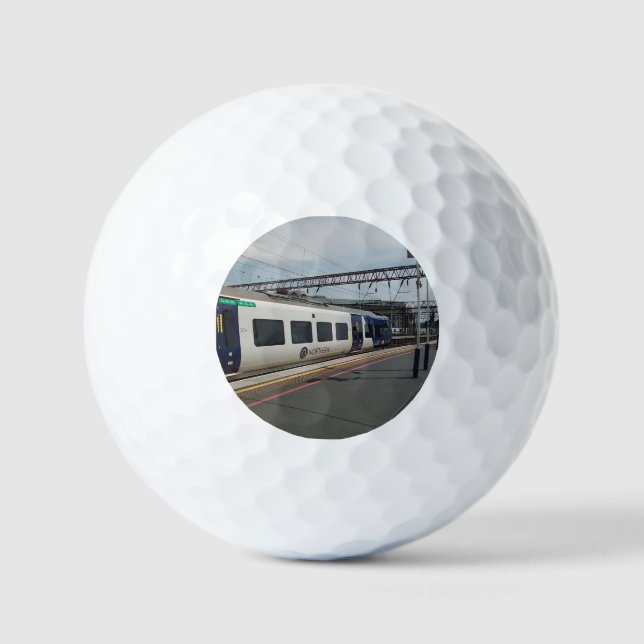Pelotas De Golf Tren azul y blanco (Anverso)