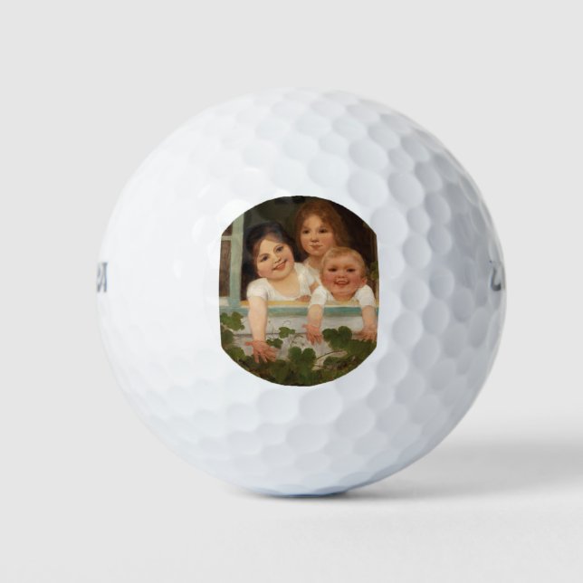 Pelotas De Golf Tres hijos en la ventana (Anverso)