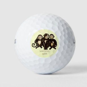 Pelotas De Golf Tres monos sabios