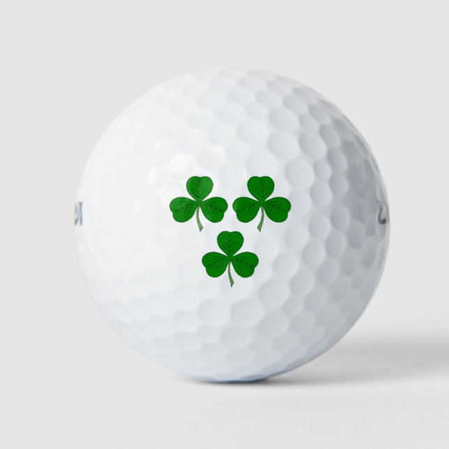 Pelotas De Golf Tres Shamrock (Anverso)