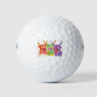 Pelotas De Golf Tres vacas coloridas