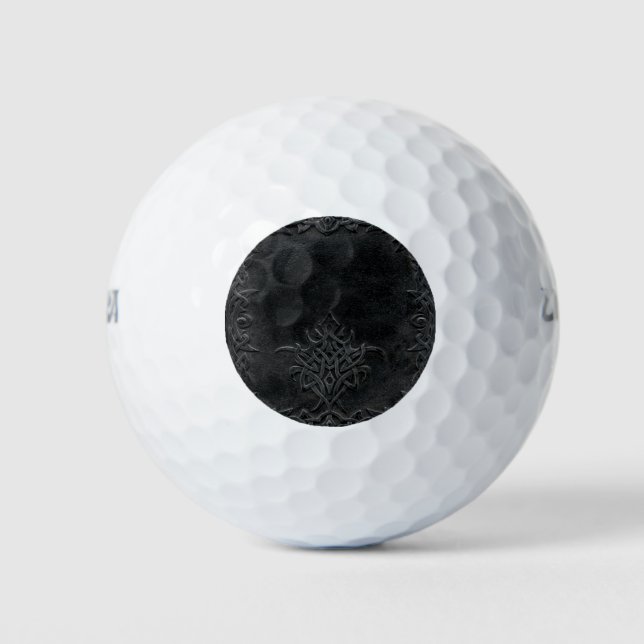 Pelotas De Golf Tribal negra caída (Anverso)