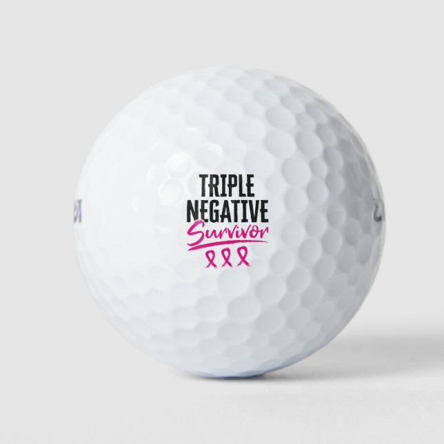 Pelotas De Golf Triple sobreviviente negativo TNBC Cáncer de Mama (Anverso)