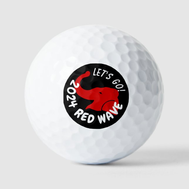 PELOTAS DE GOLF TRUMP 2024 OLA ROJA VAMOS (Anverso)