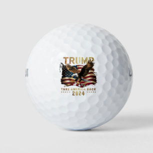 Pelotas De Golf Trump 2024 Recuperar la bandera estadounidense Tru