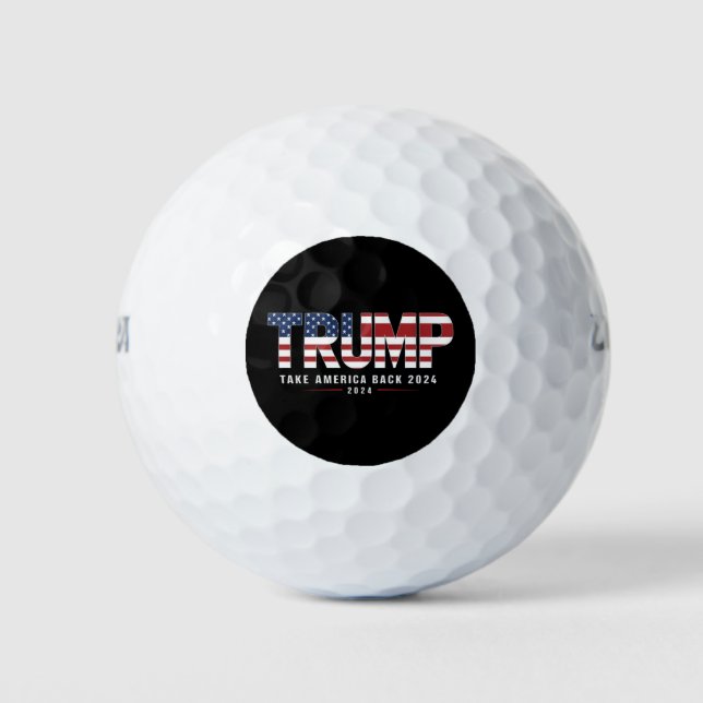 Pelotas De Golf Trump 2024 Recuperar los regalos estadounidenses d (Anverso)