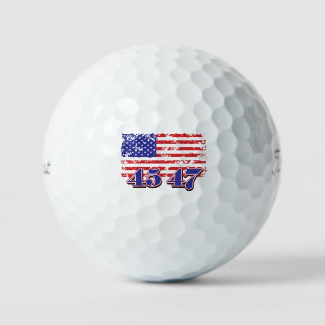 Pelotas De Golf Trump 45 y 47 (Anverso)