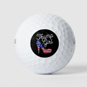 Pelotas De Golf Trump Chica de alto talón Bandera Americana Bling 