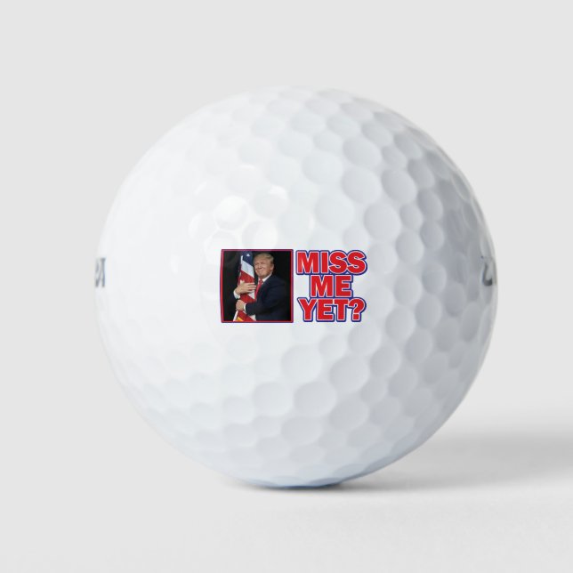 Pelotas De Golf Trump-Flag-Miss-Me (Anverso)