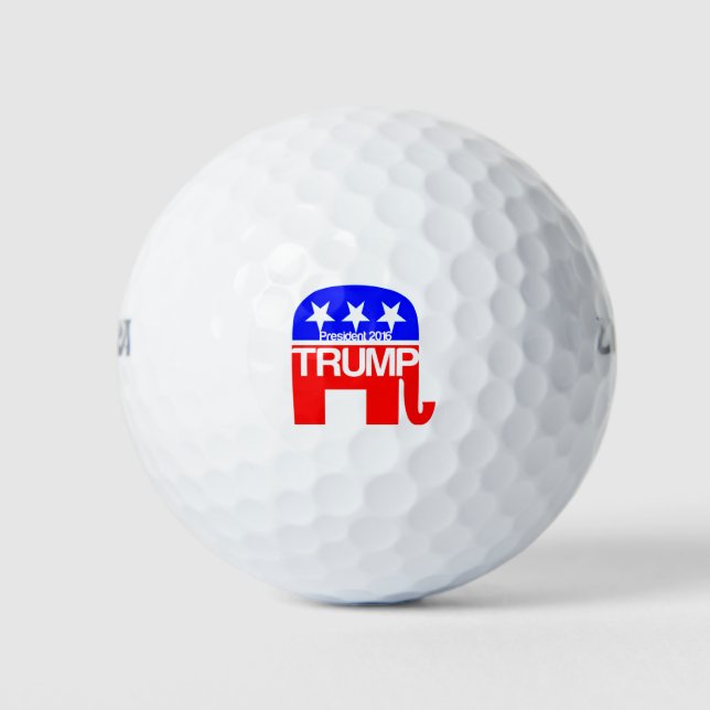 Pelotas De Golf Trump para presidente 2016 (Anverso)