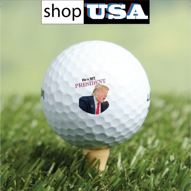 Pelotas De Golf Trump Patriótico 🚗 EEUU es mi presidente (Subido por el creador)