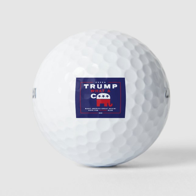 Pelotas De Golf Trump. ¡Qué poster de campaña contra Trump! (Anverso)