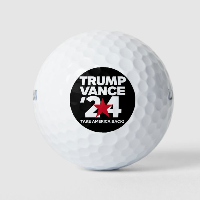 Pelotas De Golf Trump Vance 2024 Vota las elecciones de Trump 2024 (Anverso)