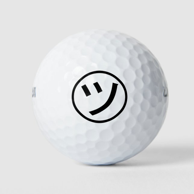 Pelotas De Golf ㋡ Tsu Kana Katakana Sonriente Emoji / Emoticon (Anverso)