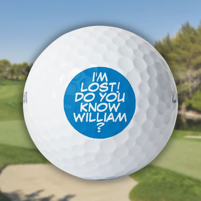 Pelotas De Golf Tu libro de historietas retro de mensajes divertid (Your Message Fun Retro Comic Book Golf Balls)