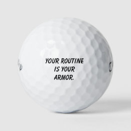 Pelotas De Golf 'Tu Rutina es Tu Armadura' Regalo Motivacional 
