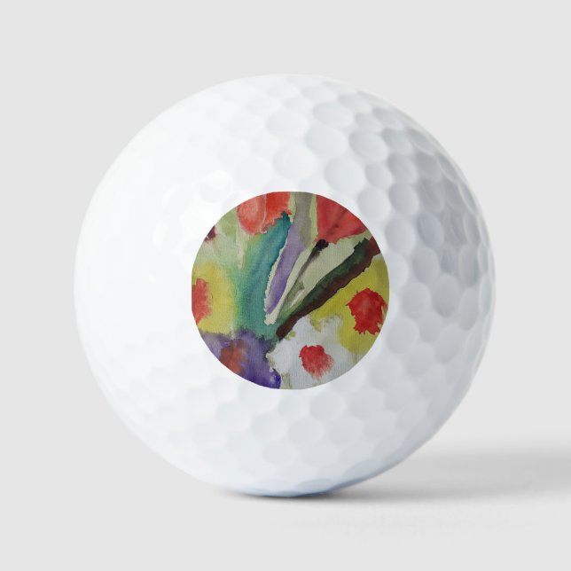 Pelotas De Golf Tulipanes abstractos y flores de primavera (Anverso)