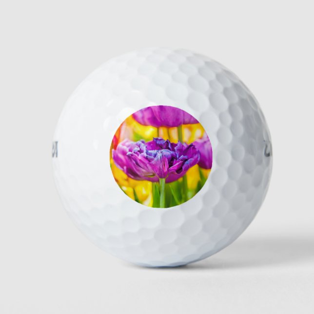 Pelotas De Golf Tulipanes Encantadores Rosa Oscuro (Anverso)