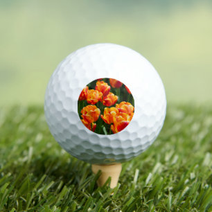 Pelotas De Golf Tulipanes naranjas brillantes en el parque