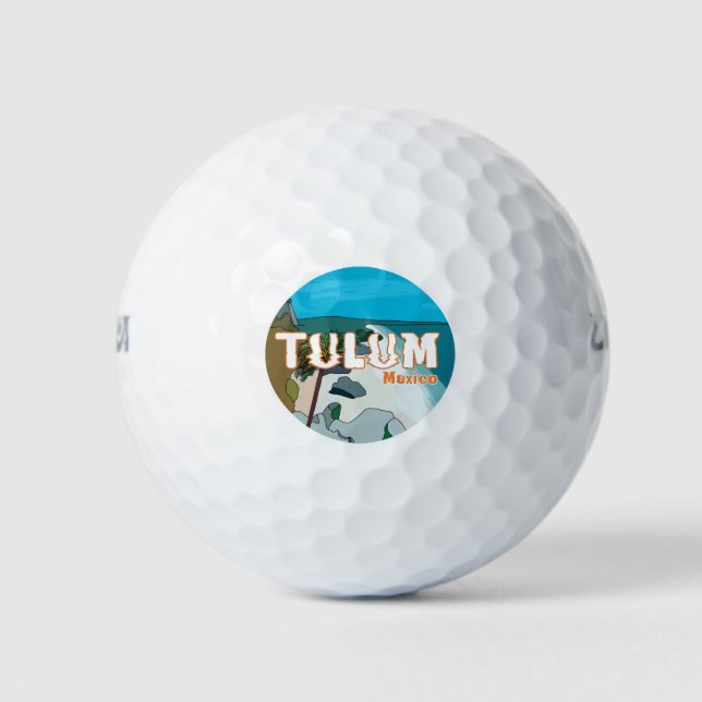 Pelotas De Golf Tulum Mexico Gran Idea de Regalo (Anverso)