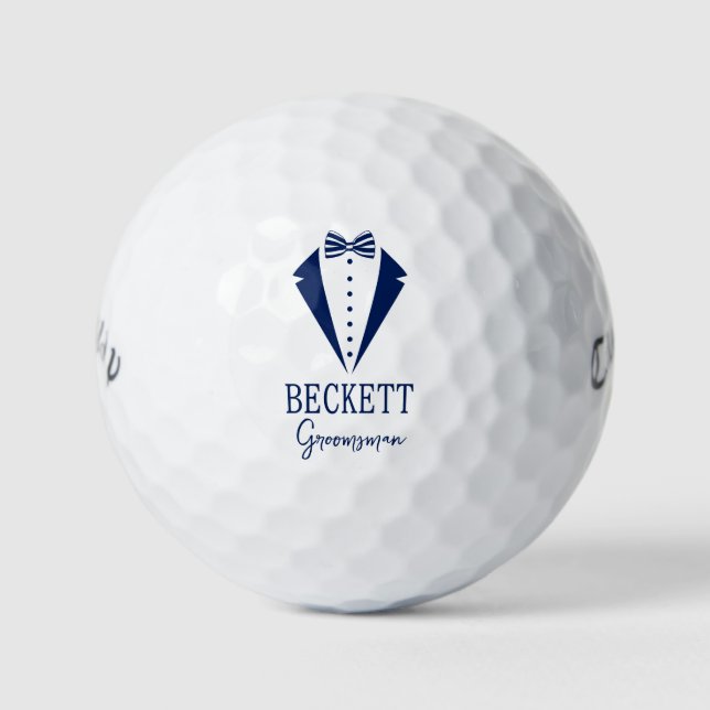 Pelotas De Golf Tuxedo Groomsman (Anverso)