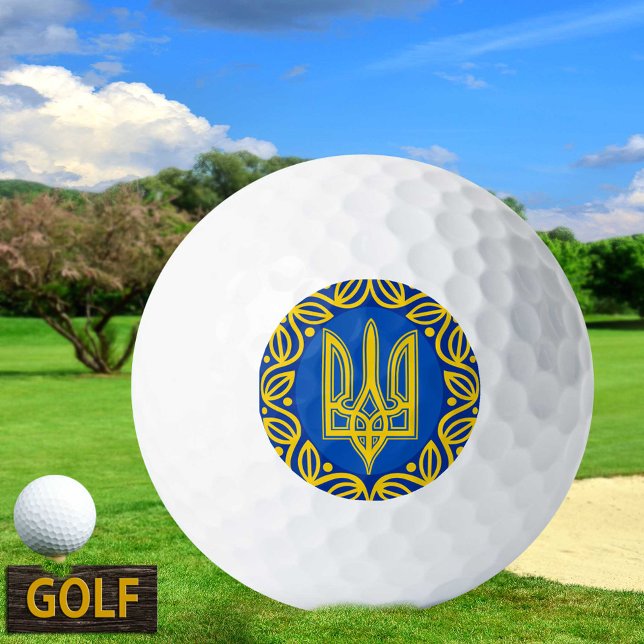 Pelotas De Golf Ucrania, bandera, escudo de armas, Tryzub ucranian (Subido por el creador)