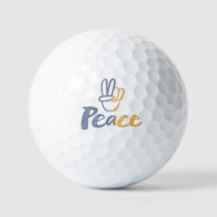 Pelotas De Golf Ucraniano - Símbolo de PAZ V-Sign Símbolo de Ucran