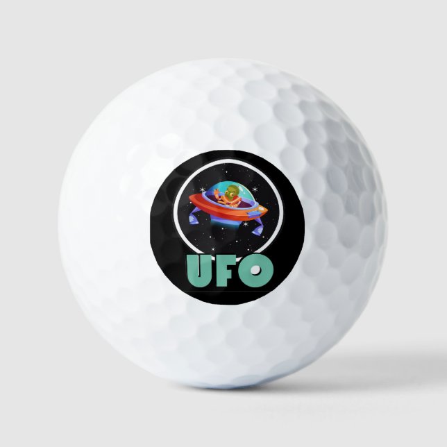 Pelotas De Golf Ufo en el espacio (Anverso)