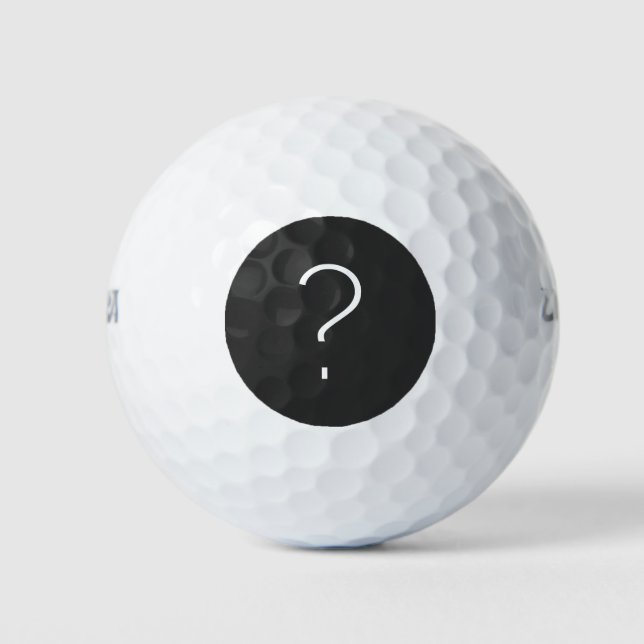 Pelotas De Golf Un interrogante (Anverso)