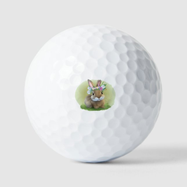 Pelotas De Golf Un lindo conejo de Pascua para un ánimo positivo (Anverso)