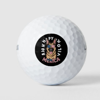 Pelotas De Golf Un pastor alemán personalizado con los colores de