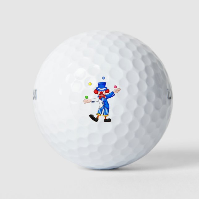 Pelotas De Golf Un payaso malabarista (Anverso)