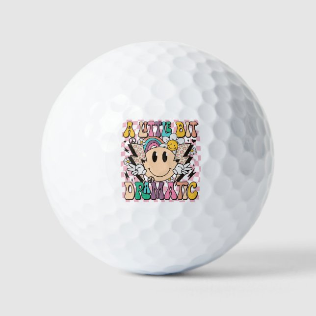 Pelotas De Golf Un poquito Dramático Gracioso Groovy Dice (Anverso)