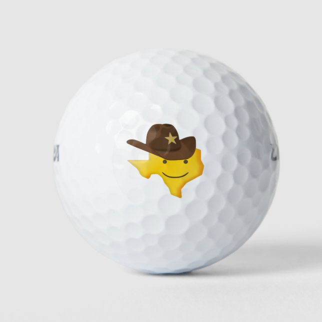 Pelotas De Golf Un regalo de Emoji de Cowboy en Texas (Anverso)