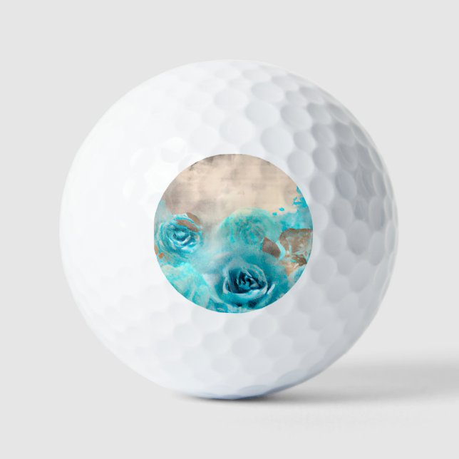 Pelotas De Golf Un Shabby azul Chic Ephemera Design Series 7 (Anverso)