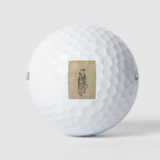 Pelotas De Golf Una mujer caminando - Hokusai Katsushika - 1850