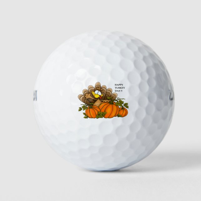 Pelotas De Golf Una Turquía divertida (Anverso)
