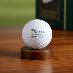 Pelotas De Golf Una vez águila, siempre águila. Marrón oscuro míni