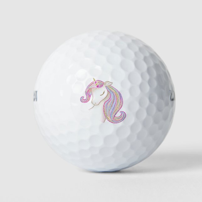 Pelotas De Golf Unicornio de bonito (Anverso)