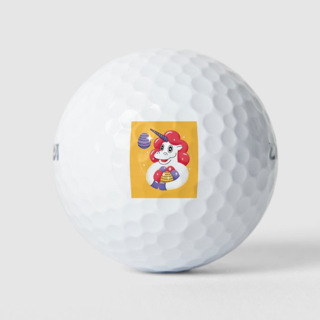 Pelotas De Golf Unicornio de Pascua (Anverso)