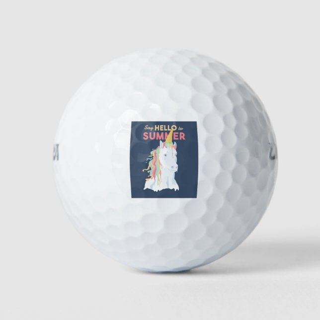 Pelotas De Golf Unicornio de verano (Anverso)