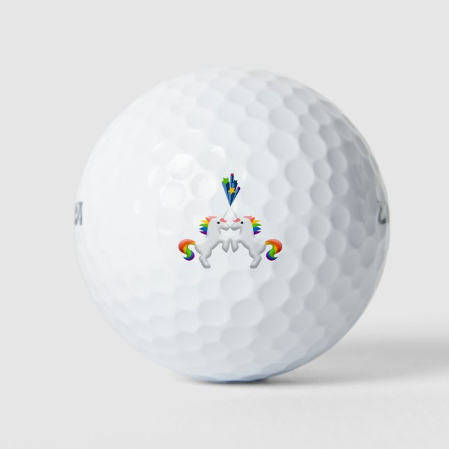 Pelotas De Golf Unicornios (Anverso)