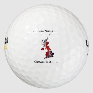 Pelotas De Golf Union Jack Forms UK y Scottish Isles Golf Ball.