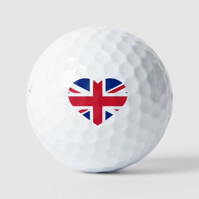 Pelotas De Golf Union Jack Heartflag be6 gbcnt (Anverso)