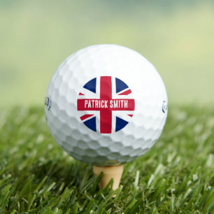 Pelotas de Golf Union Jack - Nombre Monograma Band