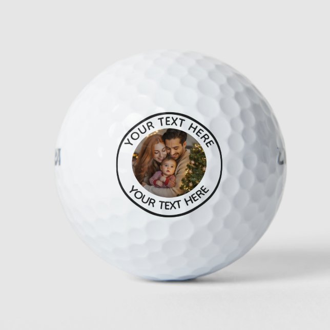 Pelotas De Golf Upload Picture Custom Photo Text Personalized      (Anverso)