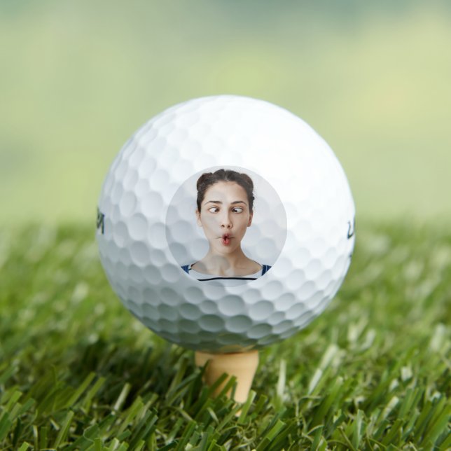 Pelotas De Golf Upload Your Funny Face Photo Selfie (Camiseta in situ)